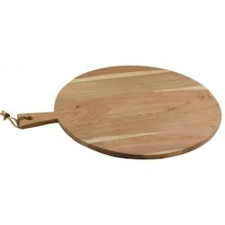 AUBRY GASPARD Planche à découper ronde en acacia naturel et jute - TPD1360_0