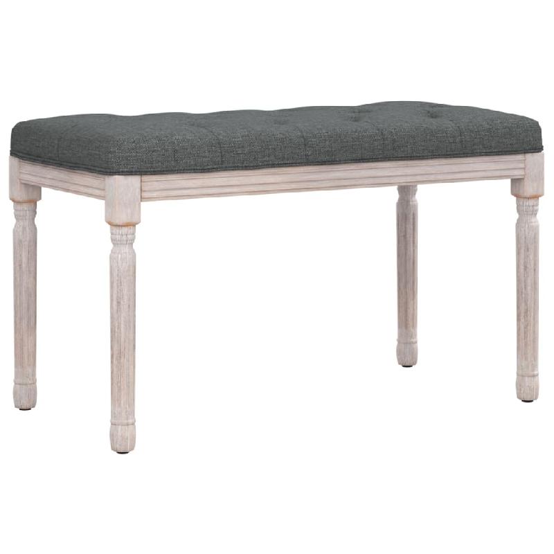 BANC BANQUETTE 80 X 40 X 49 CM TISSU GRIS FONCÉ 02_0010595_0