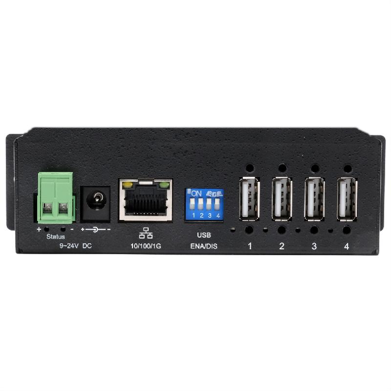 EXSYS EX-6003HMVS Serveur de périphériques 4x USB 2.0, entrée 9V-24V DC, boîtier métallique_0