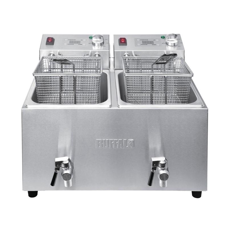 Friteuse de table double - 2 x 8l 2,9kw avec minuterie - FC375_0