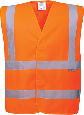 Gilet réfléchissant hi-vis baudrier & double ceinture orange C470 - très léger - 7XL - conforme norme RIS 3279-TOM_0