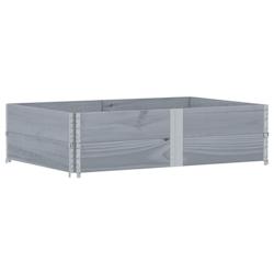 Helloshop26 - Jardinière bac lit surélevé plantes fleurs terrasse jardin 150 x 100 cm bois de pin massif gris 02_0037418 - 3000217774470_0