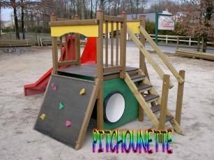 Parcours sportif enfant - Ensemble Pitchounette - Réf. 2590 - Toboggan, escalier et plus_0