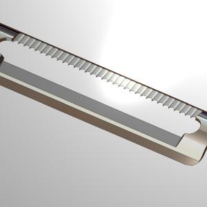 Lame éplucheur en acier inoxydable - Adiamas - Lisse ou dentée pour éplucheur manuel_0