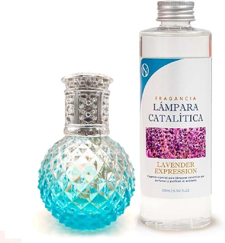 MamaManuela Pack Saving Lampe Catalytique Blue Diamonds + Parfum Aroma Lavande 500ml. Elimine les mauvaises odeurs et les impuretés, parfume et netto_0