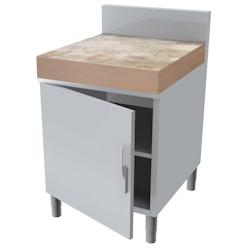 Meuble billot bois massif - 2 portes battantes - hêtre bois debout ép. 100mm - L2G - 0685071670514_0