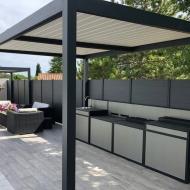 Pergola bioclimatique 4x3 - Autoportée avec lames orientables et motorisation Somfy ou Linak_0
