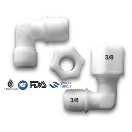 Raccord coudé JACO 3/8 3/8 - Embout filetés égaux pour tube 3/8_0