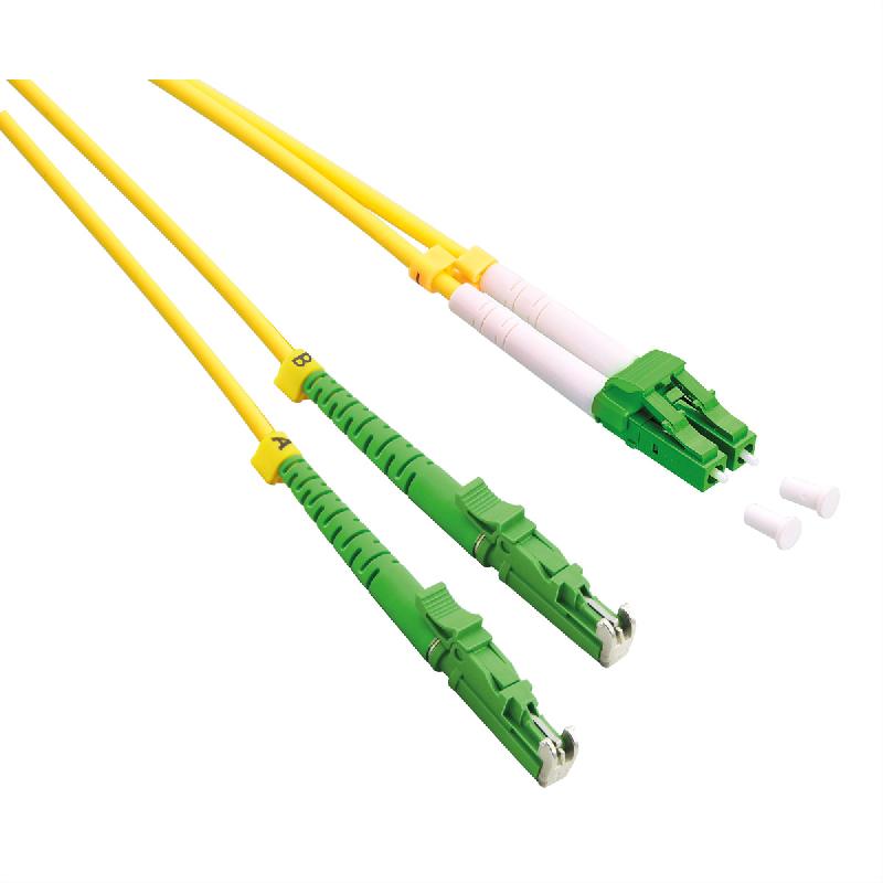 ROLINE Câble FO duplex 9/125µm, LSH/LC, APC, LSOH, jaune, 0,5 m_0