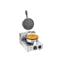 Royal Catering - Royal Catering Gaufrier Machine à Gaufres Rond RCWM-1300-R (43x25x56cm, 1.300 W, minuterie jusqu'à 15 min, plaque de cuisson en - 4_0