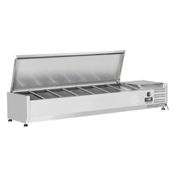 Saladette à poser 7 x GN 1/4 avec couvercle CSAP714C Casselin - gris CSAP714C_0
