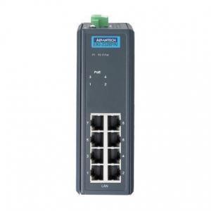 Switch Rail DIN industriel 8 ports 10/100Mbps avec 4 ports PoE - Température extrême - Référence EKI-2528PAI-AE_0
