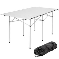 Tectake Table pliante 140 x 70 x 70 cm  gris - 401170 - argenté aluminium 401170_0