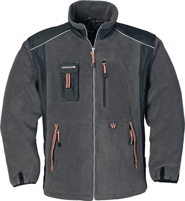 Veste polaire taille L gris foncé/noir/orange 100 % PES TERRATREND_0