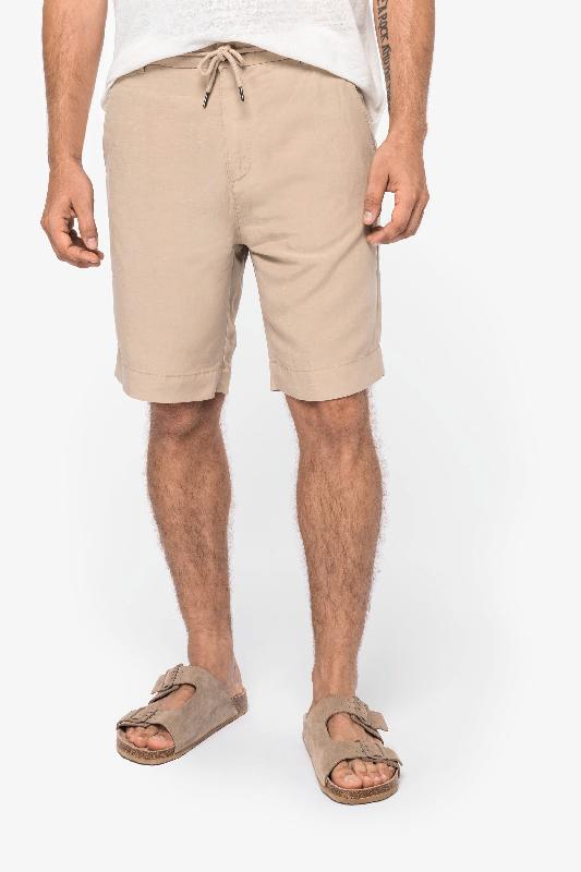 Bermuda écoresponsable homme en lyocell et lin - Réf: NS720 - Marque Native Spirit - Disponible en plusieurs tailles et couleurs_0