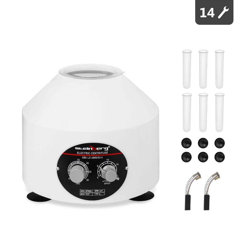 CENTRIFUGEUSE LABORATOIRE PROFESSIONNELLE ÉLECTRIQUE MÉDICALE (6X20ML, PUISSANT MOTEUR DE 110 W, MINUTERIE D\'EXTINCTION JUSQU\'À\' À 30 MIN) 14_0005820_0