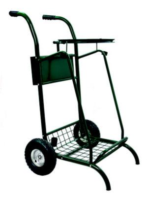 Chariot voirie sans couvercle 110l mobisac. Roues pneu, vert mousse 6005_0