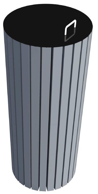 Corbeille en plastique recyclé 70 L - EPSILON - 100% recyclable et fabrication française_0