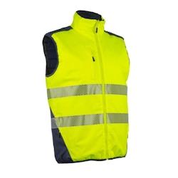 Coverguard - Gilet de travail chaud sans manches Ripstop HV jaune réversible et imperméable YORU Jaune Taille L - L jaune 5450564031906_0