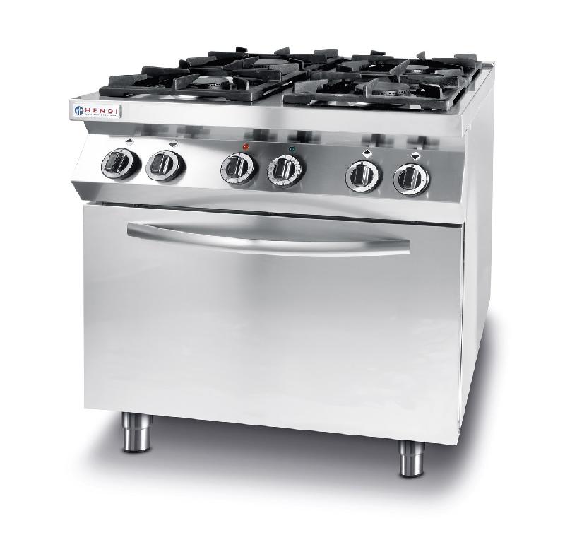 Cuisinière Kitchen Line - 4 feux avec four à convection électrique GN 1/1 - Voltage 230V - Réf 225882_0