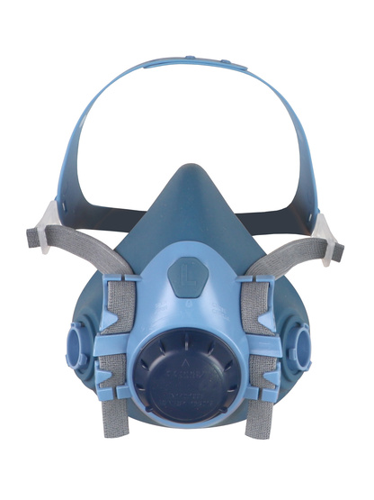 Demi-masque respiratoire en silicone. Conçu pour adapter 2 filtres à baïonnette_0