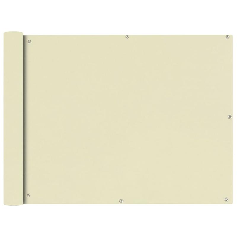 ÉCRAN DE BALCON EN TISSU OXFORD 90 X 600 CM CRÈME 02_0010179_0
