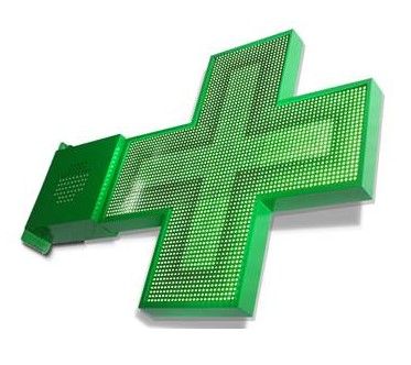 Full HD LED 1000 - Enseigne pharmacie - Sarl Identy Sign - Croix de pharmacie double face, 1000 x 1000 mm, 4000 LEDs, animations 3D HD_0