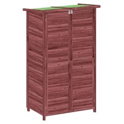 Helloshop26 - Abri de jardin cabane cabanon maison de stockage remise extérieur hangar outils robuste moka 83 x 57 x 140 cm bois 02_0022427 - 3000208_0