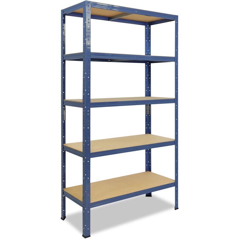 Étagère Métallique 3 Niveaux 100x70x40cm - Capacité 175kg Par étagère, Bleue, Pour Garage
