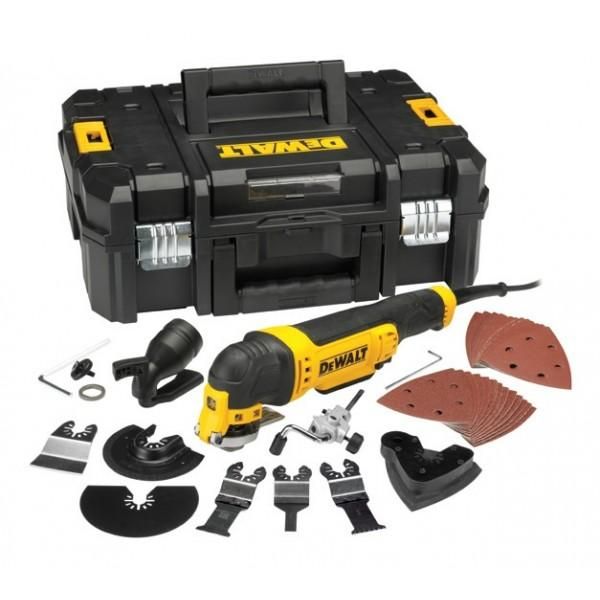 MULTI-CUTTER DEWALT 300 W FILAIRE + ACCESSOIRES COFFRET T-STAK - DWE315KT