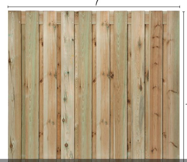 Panneaux de jardin en bois imprégné - 180 cm - 21 lames - 5 largeurs disponibles_0