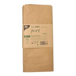 Papstar 10 Lots de 2 sacs recyclables en papier kraft, 240l 115 cm x 80 cm x 30 cm - marron papier 14189_0