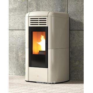 Poêle à granulés bouilleur Charme céramique - 17.40 kW - Revêtement bordeaux, blanc, ivoire ou noir_0