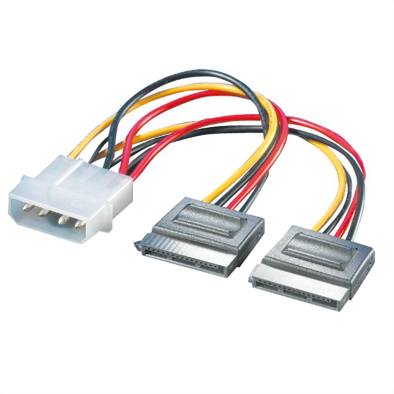 ROLINE Câble d'alimentation en Y 4 pôles disque dur / 2 x SATA, 0,12 m_0
