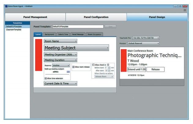 Room agent extron - logiciels et systèmes de réservation de salles - rgb systems - couleurs personnalisées_0