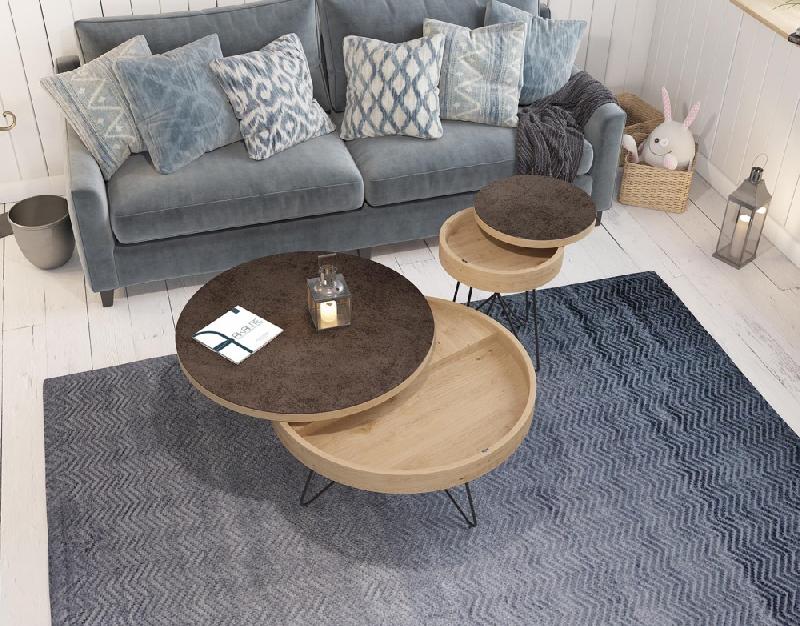 Spring Grande table basse relevable couleur chêne_0