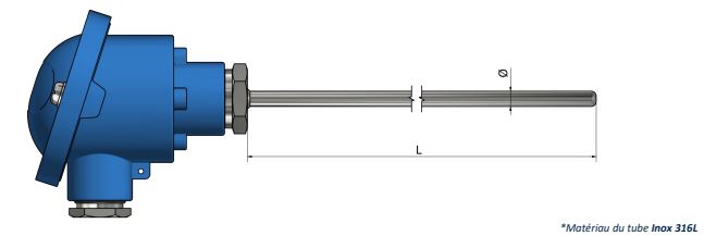 Thermistance avec tête de raccordement Standard - HH00 - PTC et NTC pour large plage de températures (-40°C à +200°C)_0