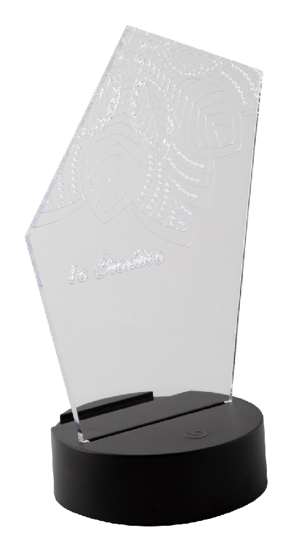 Trophée en acrylique - lampe LED multicolore - gravure laser incluse - minimum 25 pièces_0