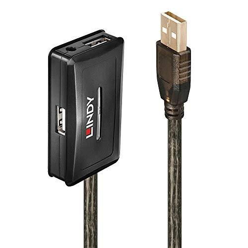 Lindy rallonge active USB 2.0 avec hub - 4 ports - 10m - Référence 42635 - Gris_0