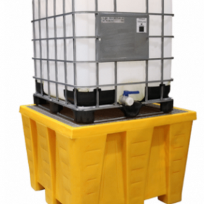 Bac de rétention polyéthylène - résistant aux produits chimiques et polluants - 225 à 1200L - manutention par transpalette_0