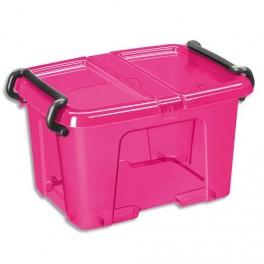 CEP BOITE DE RANGEMENT PLASTIQUE AVEC COUVERCLE CAPACITÉ 6 LITRES COLORI ROSE INDIEN