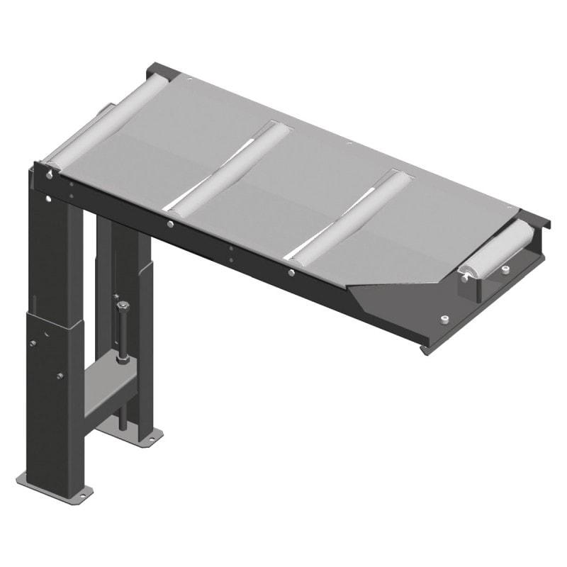 Convoyeur à rouleaux de connexion 1000 x 390 mm - découpe à 60° - côté amenée - 200 kg/m - Réf : 3649171_0