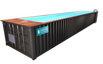 Gamme Integrada 40P - Piscine container avec plancher en bois - Containpool_0