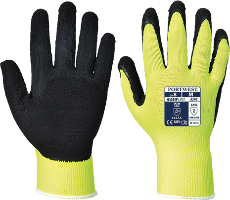 Gant grip hivis jaune a340, m_0