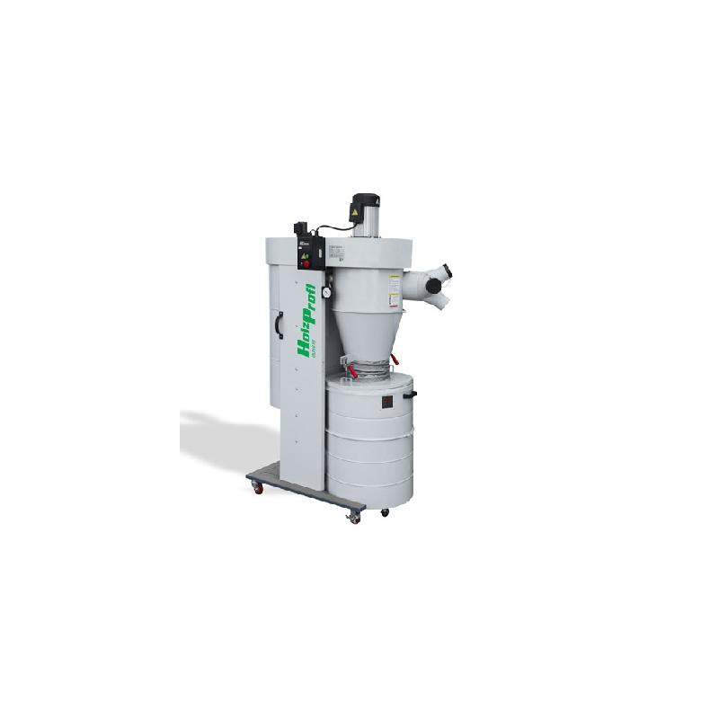 Groupe d'aspiration mobile - 2250 W 400 V - R160TE-TRI - Holzprofi - Double filtration cyclone et cartouche_0