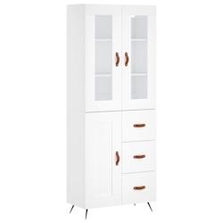 Helloshop26 - Buffet bahut commode armoire meuble de rangement organisateur cuisine salle de séjour salon haut 69,5 x 34 x 180 cm 02_0032692 - 300021_0