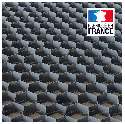 Plaque stabilisation gravier Nidagravel - rose 120x80cm - alvéoles 49mm - haut. 29mm - géotextile 45g/m² - Made in France_0