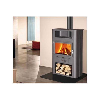 POÊLE À BOIS 18KW SORTIE VERTICALE ANTHRACITE BURDEOS - THECA - 6500584_0