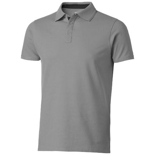 Polo manches courtes Hacker 33096902 - col côte en tricot plat - 100% coton, 220 g/m²_0