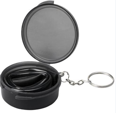 Porte-clés et paille réutilisable en silicone Rhine - 25 cm - Compatible boissons froides - Passe au lave-vaisselle - 10057300_0